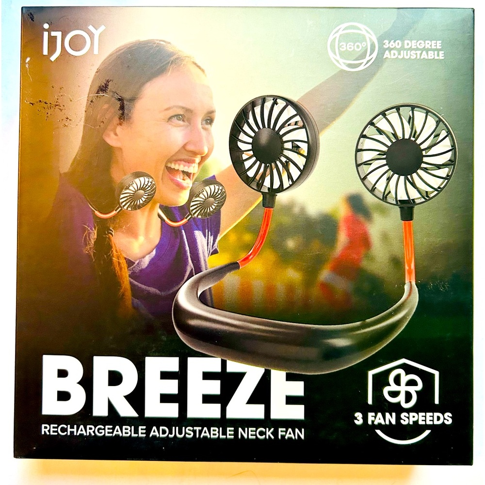 iJoy Breeze Rechargeable Adjustable Neck Fan